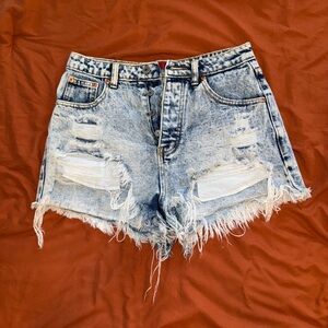 Distressed Denim Women Shorts
